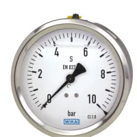 Metall Druckmanometer 0-10 bar, ¼" AG, stehend