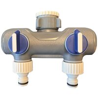 Zweiwege-Verteiler Eingang 3/4" und 1" Ausgang...